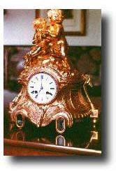 French Gold Plated Figural Clock, circa 1885 — Antique Clocks Price Guide