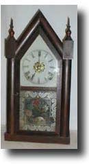 Early American 8 day steeple clock, circa 1850 — Antique Clocks Price Guide