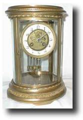 Oval French Crystal Regulator with Open Escapement, c. 1890 — Antique Clocks Price Guide