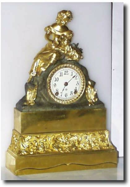 French? Figural Clock, Girl with Goat, c. 1900 — Antique Clocks Price Guide