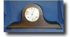 Ansonia Tambour clock, silvered dial in good condition. circa 1900's — Antique Clocks Price Guide