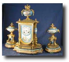 P.H. Mourey French 3-piece Garniture Set, circa 1869 — Antique Clocks Price Guide
