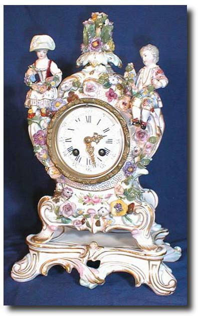 Meissen China Clock , circa 1860 — Antique Clocks Price Guide