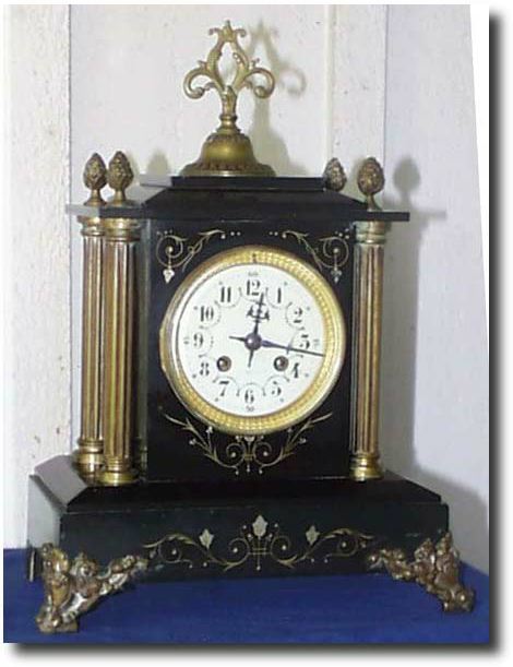 French with great columns and feet., circa 1870's — Antique Clocks Price Guide