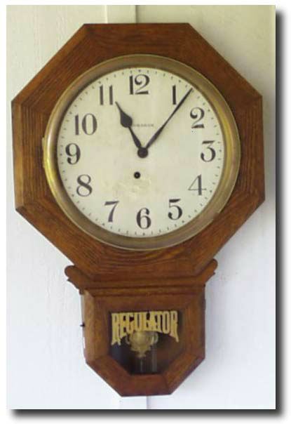E. Ingraham "INGOT" School House clock, circa 1910 — Antique Clocks Price Guide