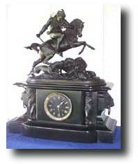 French Marble Statue Clock, late 19th century — Antique Clocks Price Guide