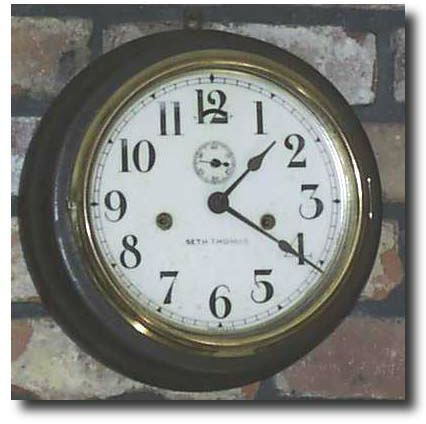 Seth Thomas 10 inche Boiler Room Gallery Wall Clock — Antique Clocks Price Guide