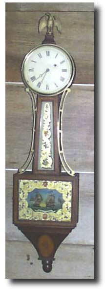 Early American Weight Driven Banjo clock, early 19th century — Antique Clocks Price Guide