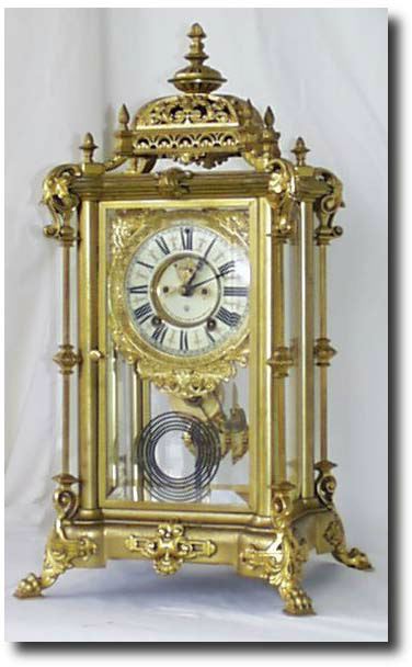 Ansonia " EXCELSIOR" Model Crystal Regulator, c. 1910 — Antique Clocks Price Guide