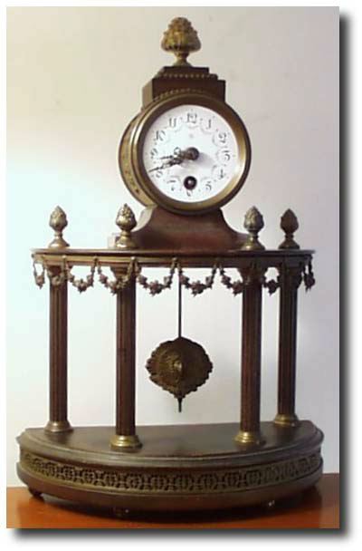 French Portico Column Clock, circa 1900 — Antique Clocks Price Guide