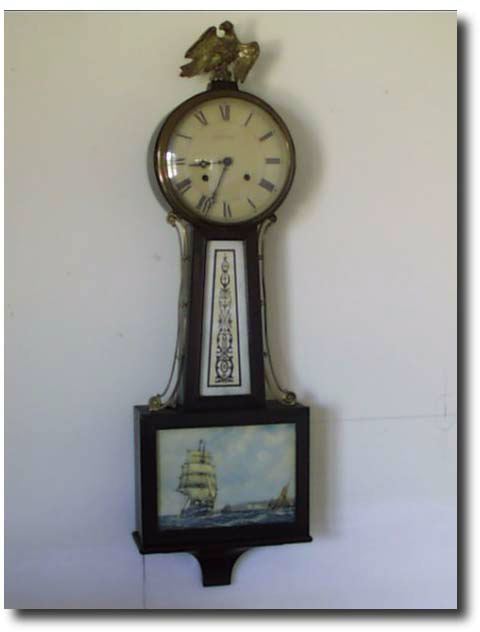 New Haven Banjo Wall Clock with Chime, c. 1915 — Antique Clocks Price Guide
