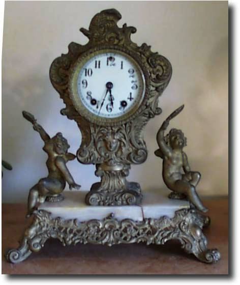 Gilbert "CROWN" Figural Clock, c. 1910 — Antique Clocks Price Guide