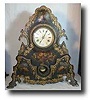 Cast Iron Front Mantel Clock , circa 1850