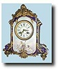 French Cobalt Blue China Clock , circa 1880