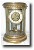 Oval French Crystal Regulator with Open Escapement, c. 1890
