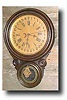 E. Ingraham Round Drop Wall Calendar clock, circa 1870's