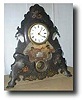 Cast Iron Front Mantel Clock , circa 1850