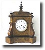 French Burled Walnut clock, circa 1850