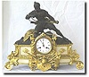 French Bronze Figural Gladiator Clock, c. 1880