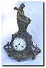 French Figural Clock, Winged Maiden, c. late 1800's