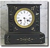 French Black Mantel Clock, c. 1880's