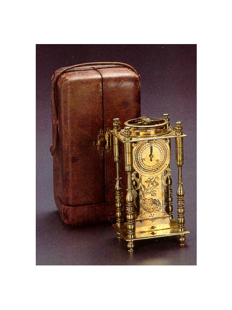 Unusual brass travelling medical seconds register, in original fitted box, Japan, circa 1850. — Antique Clocks Price Guide