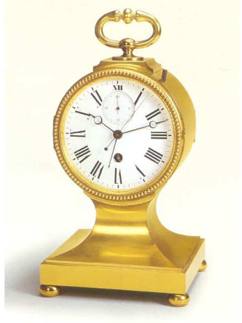 Brass table surveying and astronomical observation 8-day going clock with chronometer escapement and dead-seconds chronograph. Perin &amp; Magniel, France,circa 1890. — Antique Clocks Price Guide