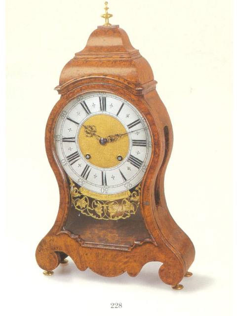 Fine 8 day-going, hour and half-hour striking Neuchatel type pendulum bracket clock. Jean-Henri Mons, Swiss, circa 1730. — Antique Clocks Price Guide