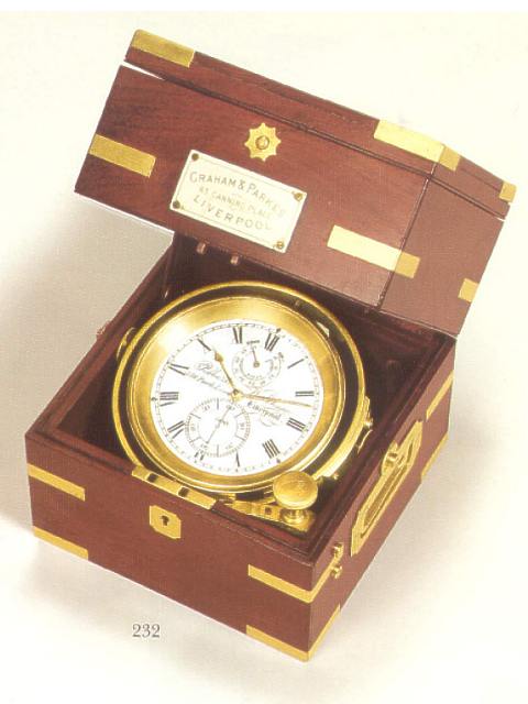 Two-day Marine Chronometer with winding. Robert Watshaw, circa 1880. — Antique Clocks Price Guide