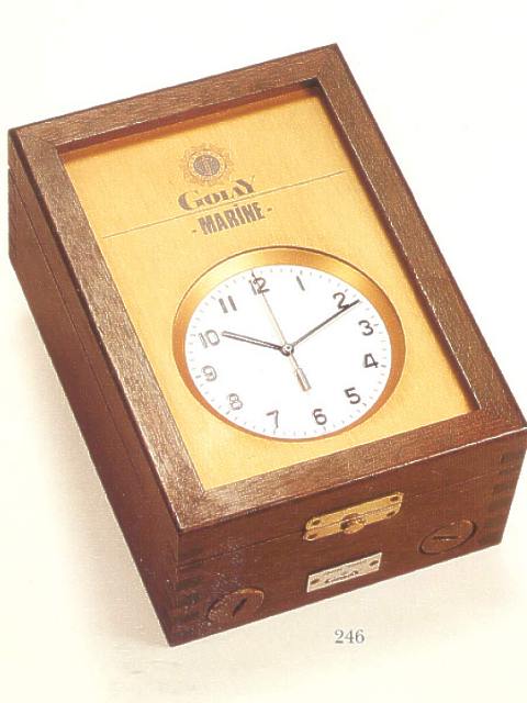 Fine mahogany electronic chronometer with center-seconds. Golay, Swiss, "Marine", circa 1970. — Antique Clocks Price Guide