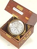 Very fine mahogany two-day marine chronometer with winding indicator. Hamilton Watch Co, made in 1941. Very