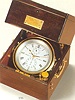 Fine mahogany two-day marine chronometer with winding indicator and reversible fusee. Gebber Eppner, Berlin, No. 189, circa 1940. Fine