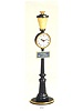 Fine and unusual eight day-going keyless table clock with alarm, designed as a street lamp. Jaeger, Paris, made in the 1960's.