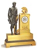 Gilt brass mantel clock. Romulus Ravrio a Paris, circa 1825.