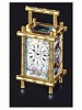 Fine gilt bronze, eight-day going Mignonette with porcelain panels. French, made for the Chinese Market, circa 1890. Fine