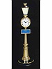 Eight-day going keyless table timepiece, designed as street lamp. Jaeger, Paris, made in the 1960's.
