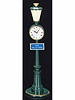 Eight-day going keyless table timepiece, designed as street lamp. Jaeger, Paris, made in the 1960's.