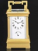 Eight-day going Petite Sommerie, quarter repeating carriage clock, carillon on four bells. French, circa 1890.
