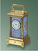 Gilt brass and painted enamel eight-day going miniature carriage clock, French, circa 1890.