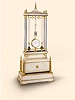 Gilt brass and marble table regulator with escapement a coup perdu, overhanging pendulum and highly unusual power system. Brosse a Bordeaux (France), circa 1840.