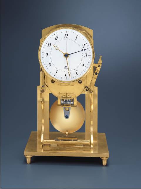 Month-going center-seconds table regulator with true equation of time, annual Gregorian and Revolutionary calendars, accompanied by Breguet certificate.Breguet; sold on February 4, 1808. — Antique Clocks Price Guide