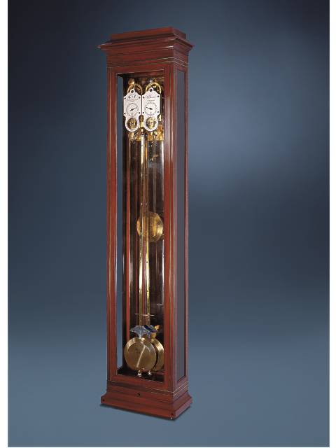 Unique and spectacular, astronomical, 3 week-going, weight-driven, "resonance" double pendulum wall regulator with two independent trains. Antide Janvier, Au Louvre, circa 1800. — Antique Clocks Price Guide