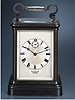 "Giant" gilt brass 8 day-going double-train carriage clock, striking the hours and half hours and repeating the hours. Desbois, London, circa 1850.