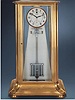 Gilt bronze 8 day-going mantle regulator with constant force escapement. F. Luthi, Horloger a Paris, circa 1920.