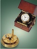 Very fine small, mahogany, 49 hour-going marine chronometer with power reserve indicator; Winnerl, France, circa 1840.