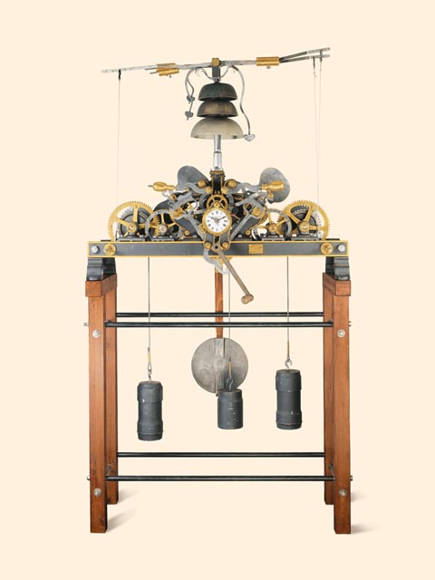 Cast iron, steel, and brass quarter-striking tower clock, Arsene Cretin l'Ange, a Morbier (Jura), c. 1899 — Antique Clocks Price Guide