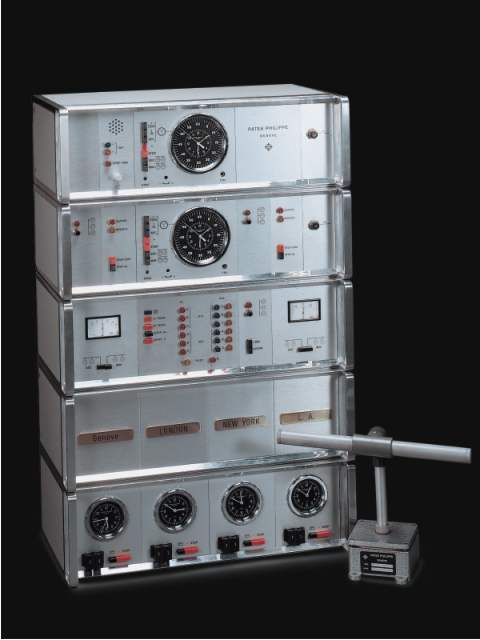 Very fine Integrated T3 Electronic Master Clock System, five-module tower; Patek Philippe &amp; Cie., Geneve, circa 1975. — Antique Clocks Price Guide