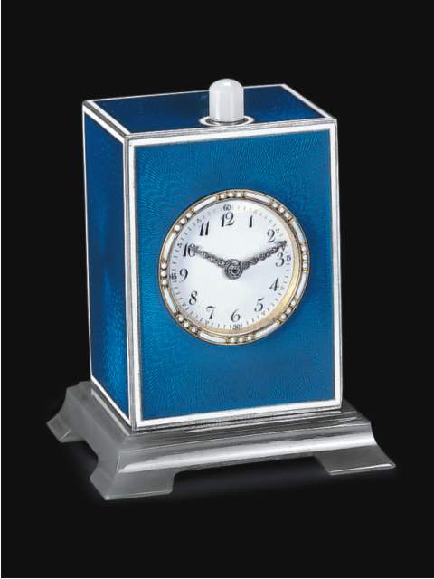 Very fine silver, enamel and agate, eight day-going minute-repeating carriage clock. Nocturne, Swiss, circa 1910. — Antique Clocks Price Guide
