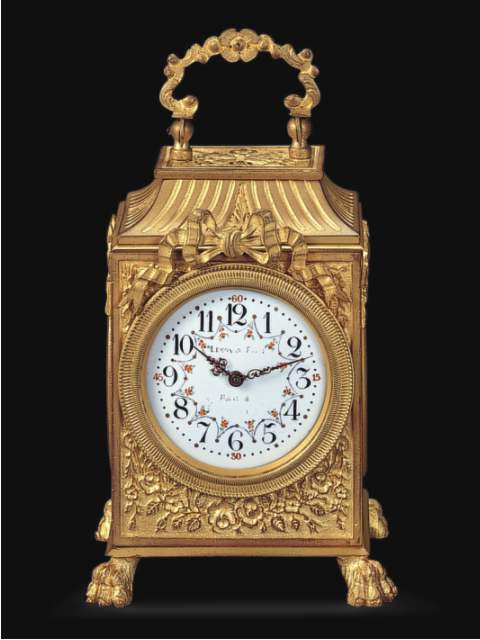 Fine gilt metal eight day-going, miniature carriage clock. LeRoy &amp; Fils, Paris, circa 1890. — Antique Clocks Price Guide