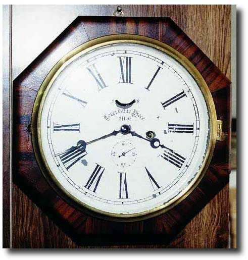 Jerome Lever Wall Clock Rosewood Case — Antique Clocks Price Guide